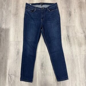 Calvin Klein Jeans High rise Dark Wash Women's 16 Blue Skinny Stretch Denim